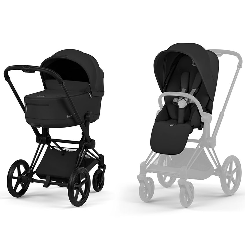 Cybex Priam5 Kinderwagen Compleet Comfort - Matt Black Frame - Sepia Black