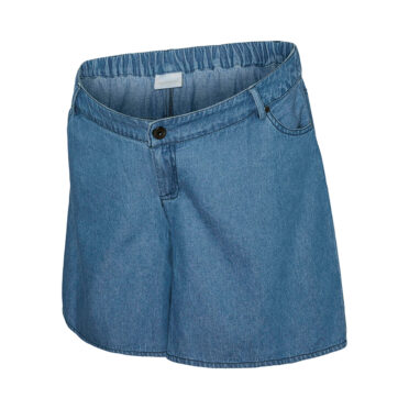 Mamalicious Jamaica loose denim shorts - Light blue denim